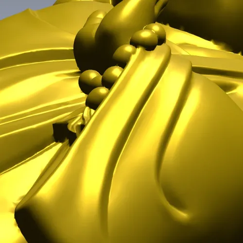 Meditative Monk Statue 3D STL Model for CNC Milling