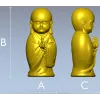 Meditative Monk Statue 3D STL Model for CNC Milling