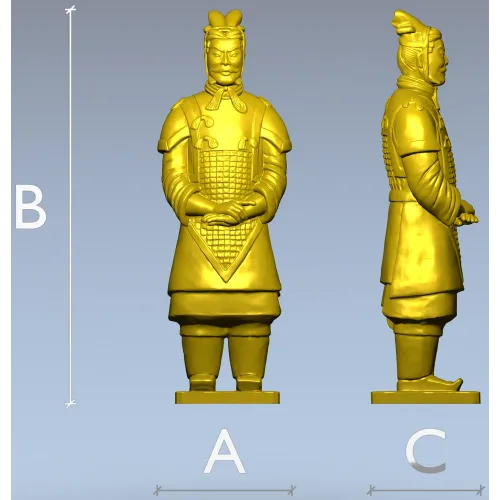 3D модель "Ваджовый страж" - теракотовый воин (STL) для ЧПУ