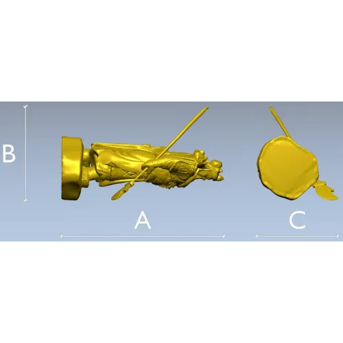 Статуэтка рыцаря с копьём - 3D модель STL для ЧПУ