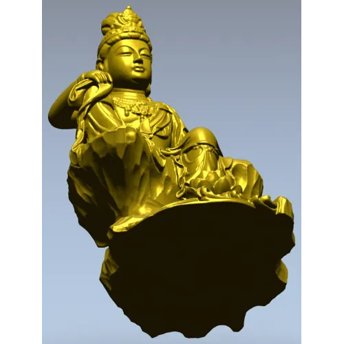 3D модель Гуаньинь - статуэтка на лотосе (STL)
