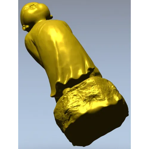 Статуэтка юного монаха - 3D модель в формате STL для ЧПУ