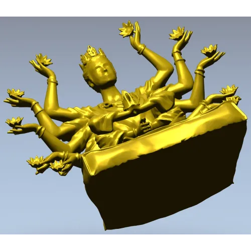 Многорукая Гуаньинь - детализированная 3D модель в формате STL