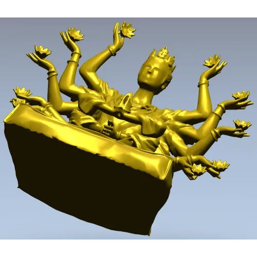 Многорукая Гуаньинь - детализированная 3D модель в формате STL