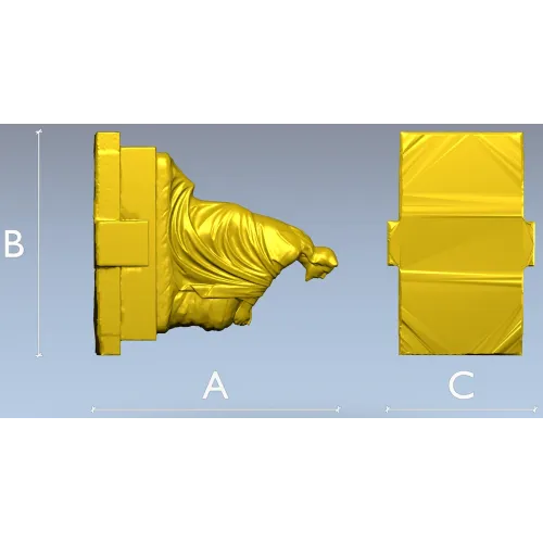 Кронштейн "Склонённая фигура" - 3D модель STL для ЧПУ
