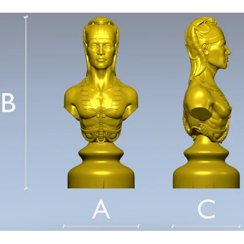 3D модель "Владыка Нила" - бюст фараона в формате STL