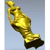 Скульптурная статуэтка женщины в драпировке - STL для ЧПУ