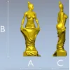 Скульптурная статуэтка женщины в драпировке - STL для ЧПУ
