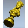 Regal Female Bust 3D Model for CNC Milling STL