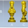 Regal Female Bust 3D Model for CNC Milling STL