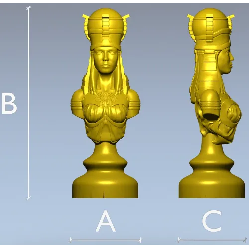 Regal Female Bust 3D Model for CNC Milling STL