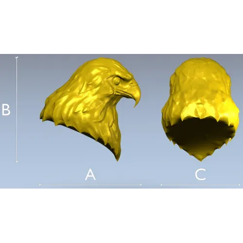 Голова орла - рельефная 3D модель STL для фрезеровки