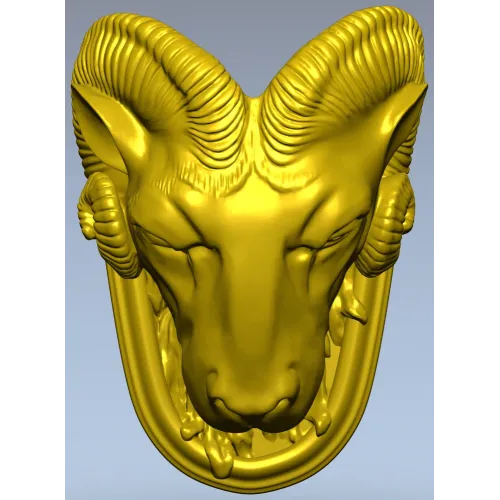 Голова барана в рельефе - 3D модель STL для ЧПУ