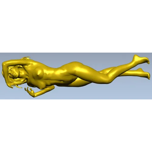 Рельефная 3D модель "Лежащая нимфа" в формате STL для ЧПУ