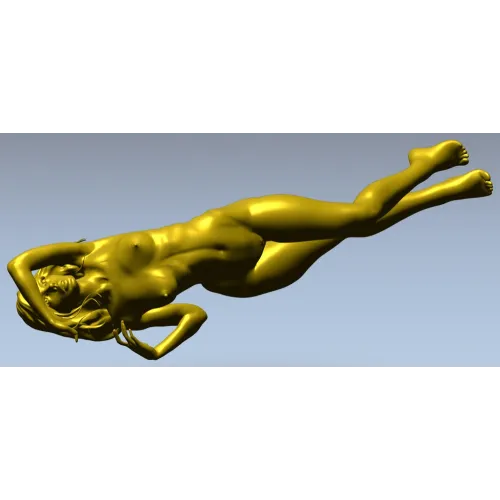 Рельефная 3D модель "Лежащая нимфа" в формате STL для ЧПУ