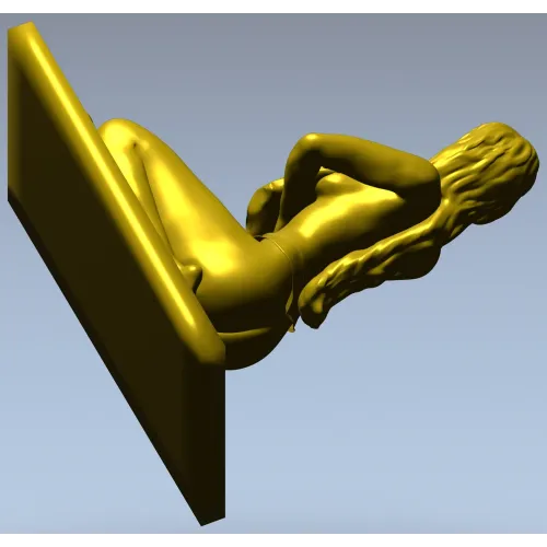 Лежащая нимфа - 3D модель в формате STL для ЧПУ
