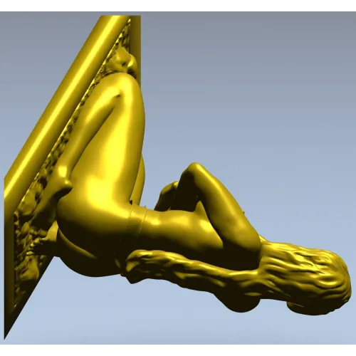 Лежащая нимфа - 3D модель в формате STL для ЧПУ