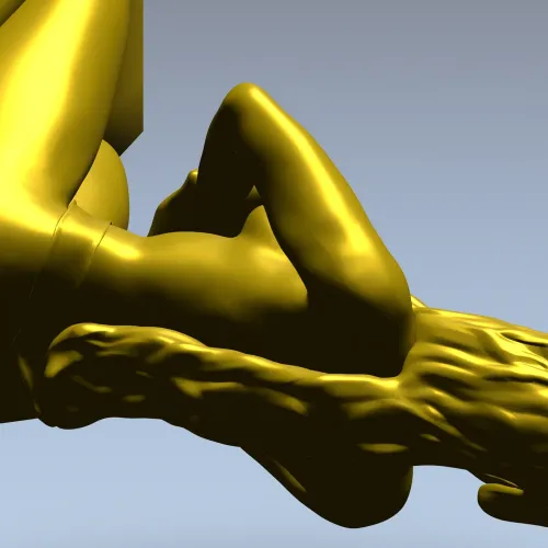 Лежащая нимфа - 3D модель в формате STL для ЧПУ