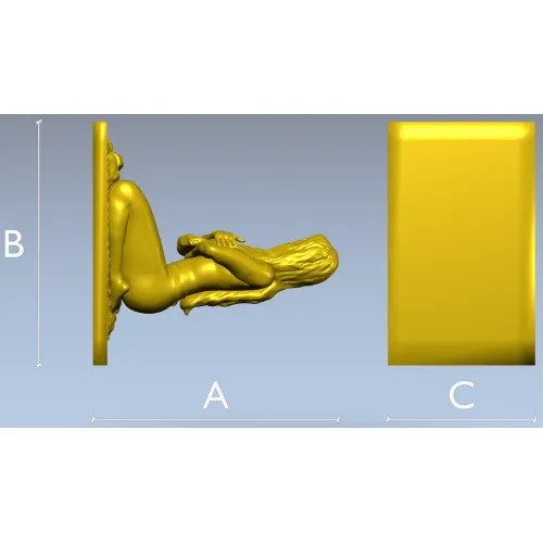 Лежащая нимфа - 3D модель в формате STL для ЧПУ