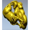 3D модель "Тигр и нимфа" в формате STL для ЧПУ