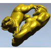 3D модель "Тигр и нимфа" в формате STL для ЧПУ