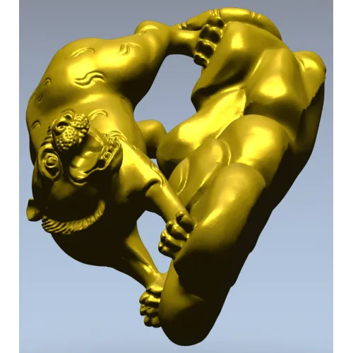 3D модель "Тигр и нимфа" в формате STL для ЧПУ