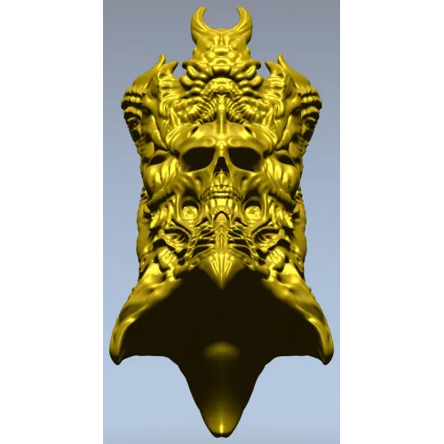 Тотемный столб с черепом - 3D модель STL для ЧПУ