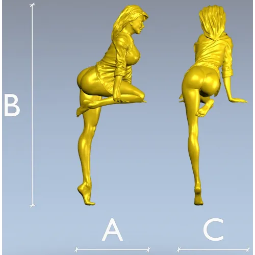 Грациозная женская фигура - 3D модель STL для ЧПУ