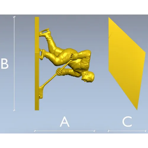 Хоккеист - 3D модель в формате STL для ЧПУ