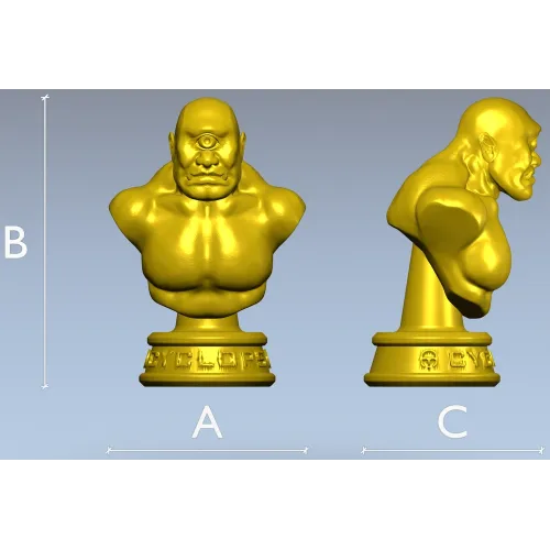 3D модель бюста циклопа - STL файл для ЧПУ