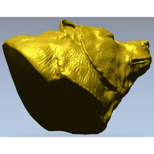 Медвежья голова - 3D модель STL для ЧПУ