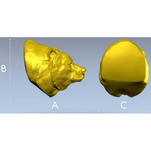 Медвежья голова - 3D модель STL для ЧПУ