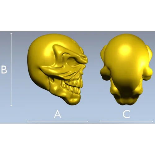 Череп-усмешка - 3D модель STL для ЧПУ