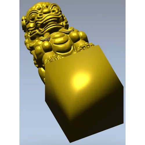Фу-льонг - 3D модель STL для ЧПУ (статуетка на постаменте)