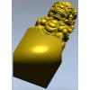 Фу-льонг - 3D модель STL для ЧПУ (статуетка на постаменте)