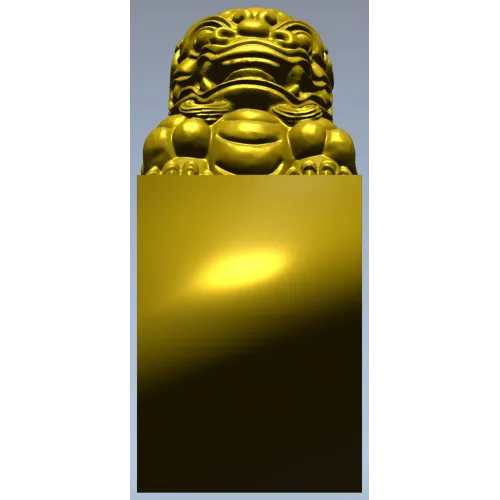 Фу-льонг - 3D модель STL для ЧПУ (статуетка на постаменте)