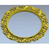 Baroque Acanthus Round Frame STL 3D Model for CNC Milling