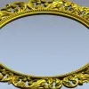 Baroque Acanthus Round Frame STL 3D Model for CNC Milling