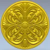 Acanthus Rosette Medallion STL for CNC
