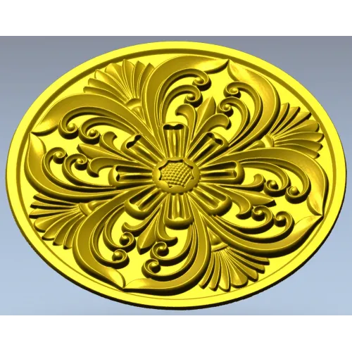 Acanthus Rosette Medallion STL for CNC