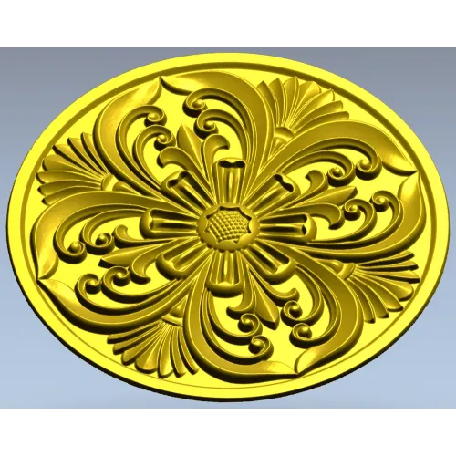 Acanthus Rosette Medallion STL for CNC