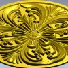 Acanthus Rosette Medallion STL for CNC