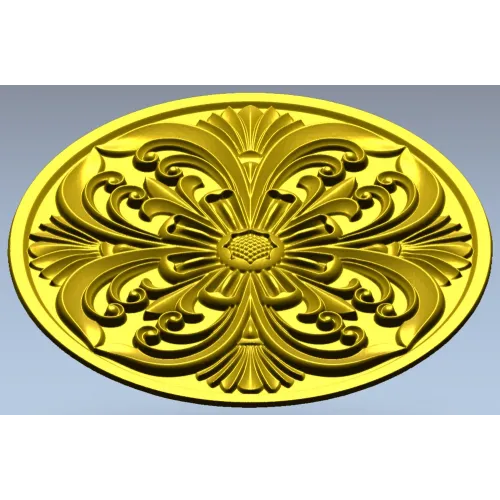 Acanthus Rosette Medallion STL for CNC