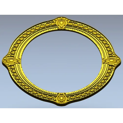 Овальная резная рамка в барочном стиле - 3D модель STL для ЧПУ