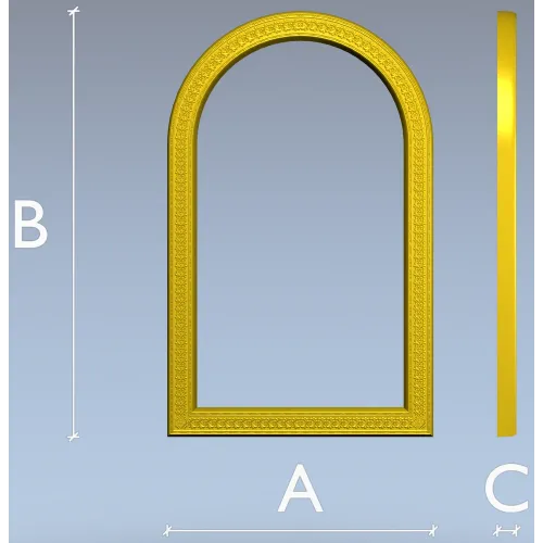 Arched Ornamental Frame STL for CNC