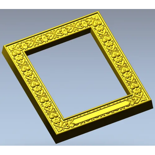 Regal Fleur Frame - ornate frame 3D model (STL) for CNC