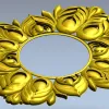 Декоративная рамка "Солнечный картуш" - 3D модель STL для ЧПУ