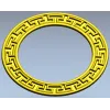 Greek-Key Round Frame - STL 3D Model for CNC Milling
