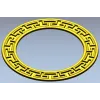 Greek-Key Round Frame - STL 3D Model for CNC Milling