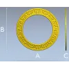 Greek-Key Round Frame - STL 3D Model for CNC Milling